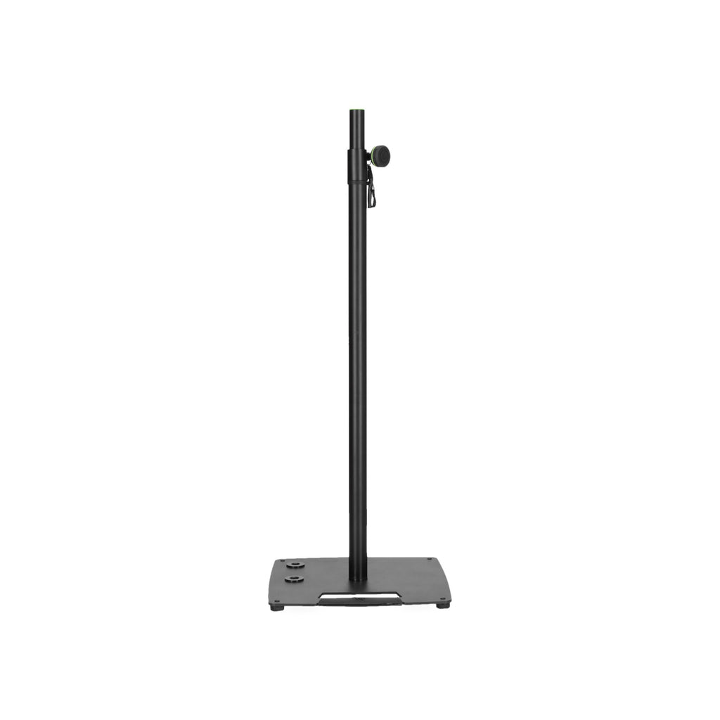 Lighting Stand and Speaker Stand with Compact, Square Steel Base and Off-Centre Mounting Option