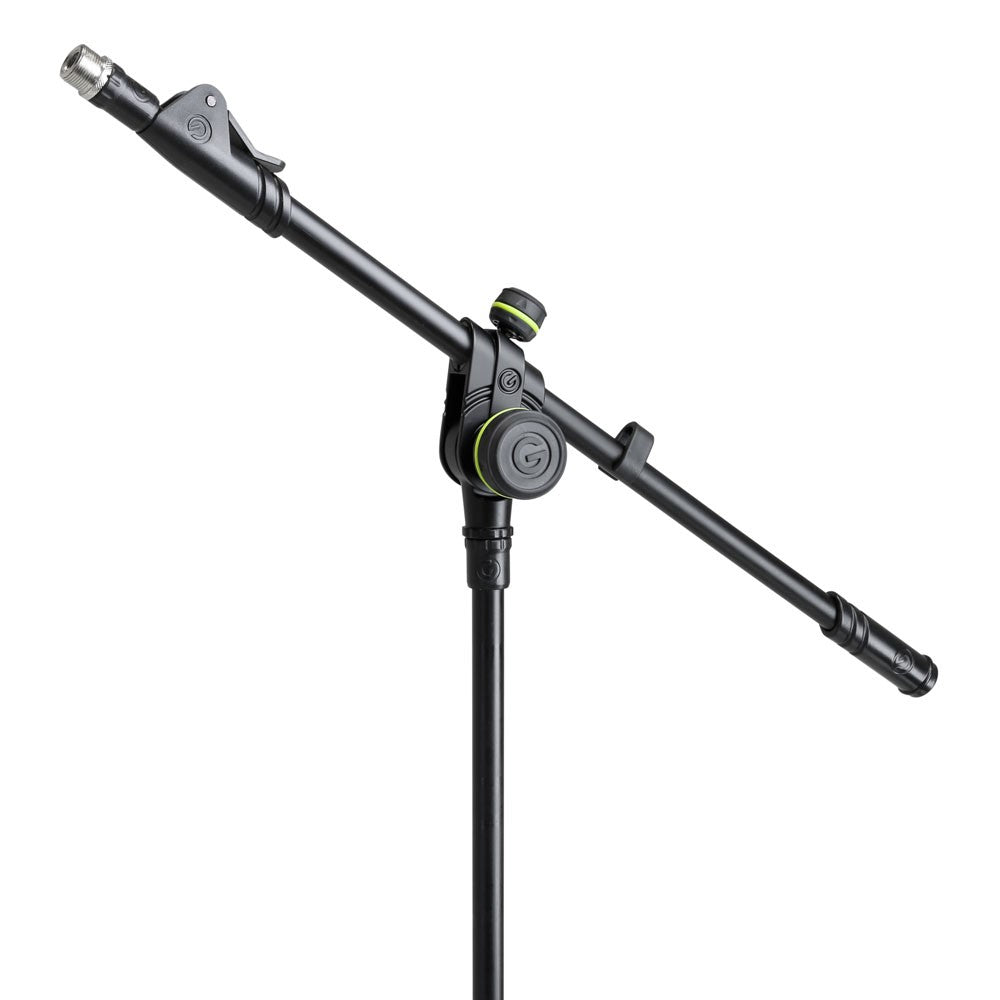 Short Microphone Stand with Round Base and 2-Point Adjustment Telescoping Boom USA