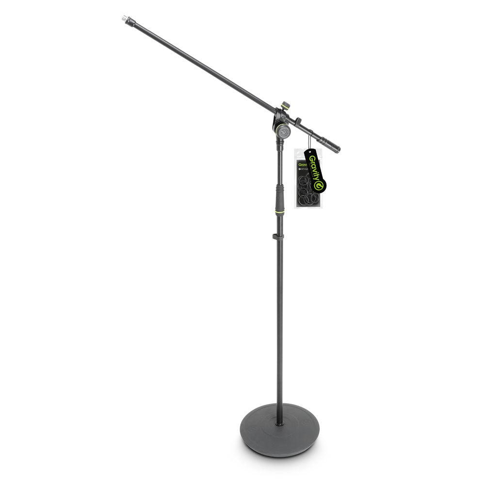 Microphone Stand with Round Base and 2-Point Adjustment Boom