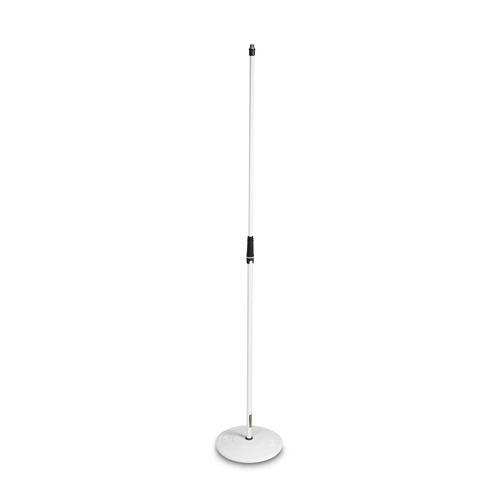 Microphone Stand with Round Base, White