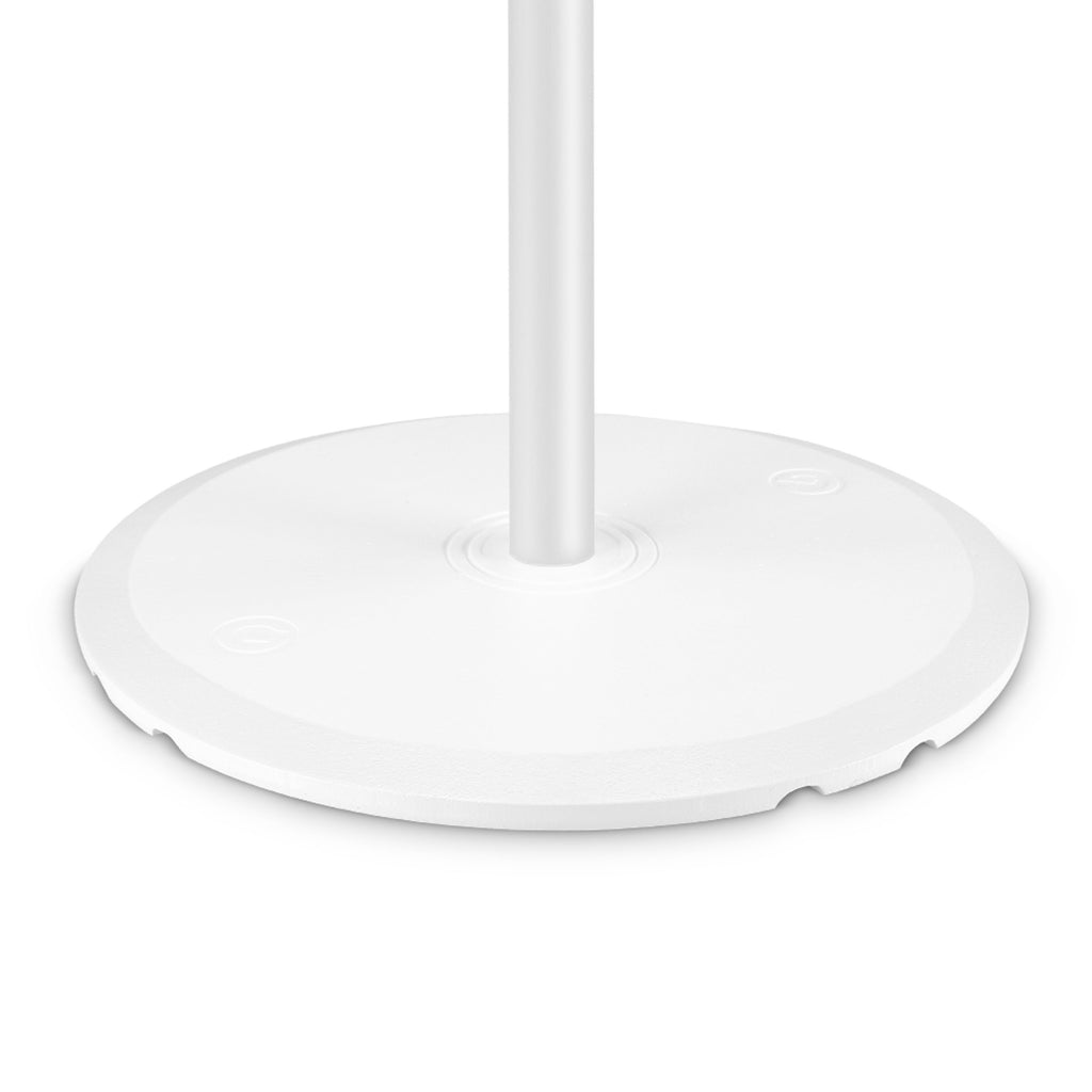 Loudspeaker Stand with Base and Cast Iron Weight Plate, White