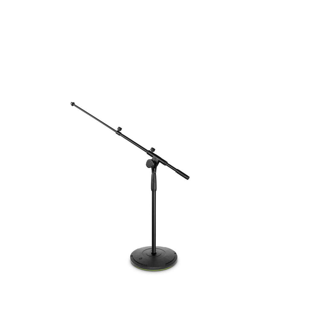 Short Touring Series Microphone Stand with Round Base and 2-Point Adjustment Telescoping Boom Near me