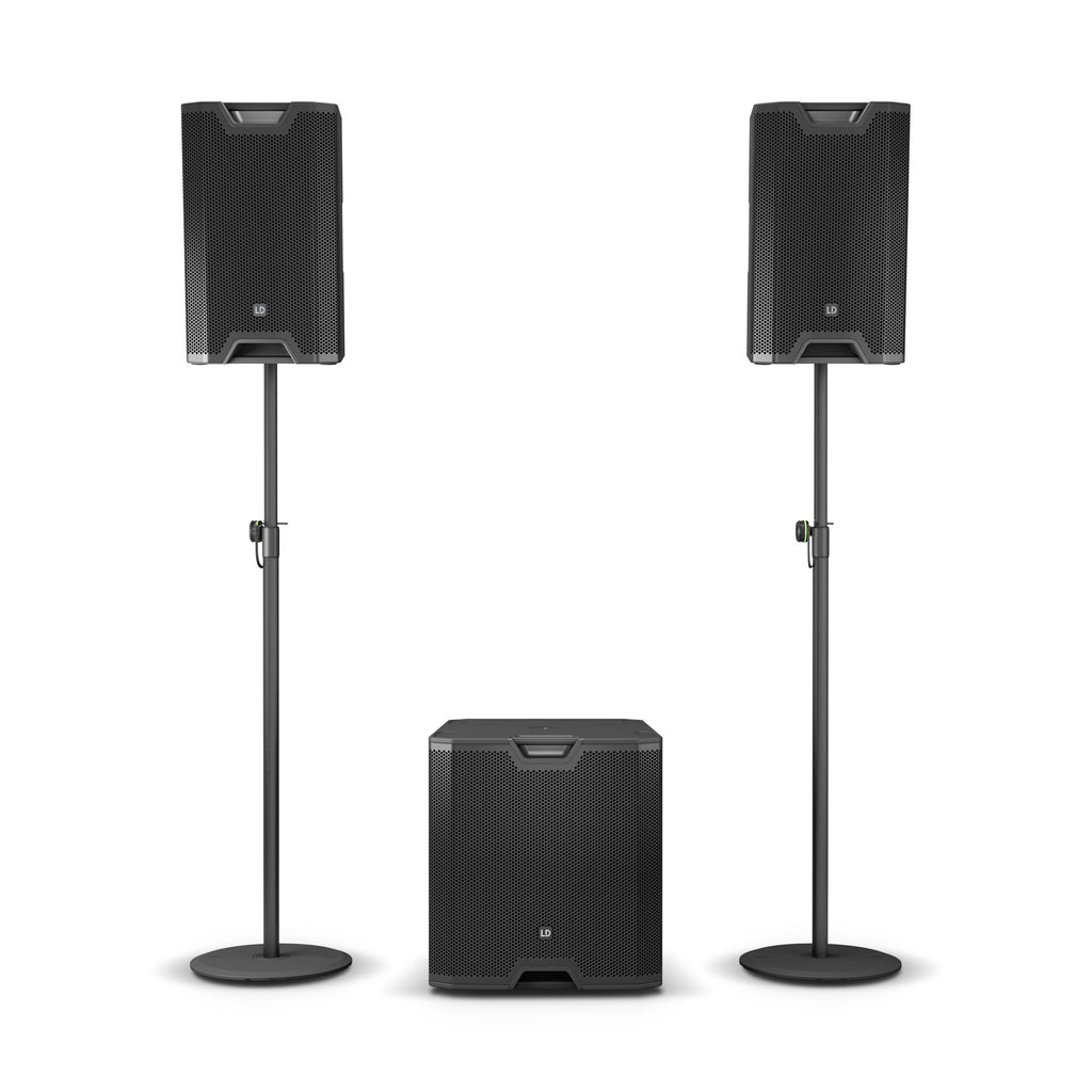 3 speakers 1 Powered 18" Bass Reflex PA Subwoofer