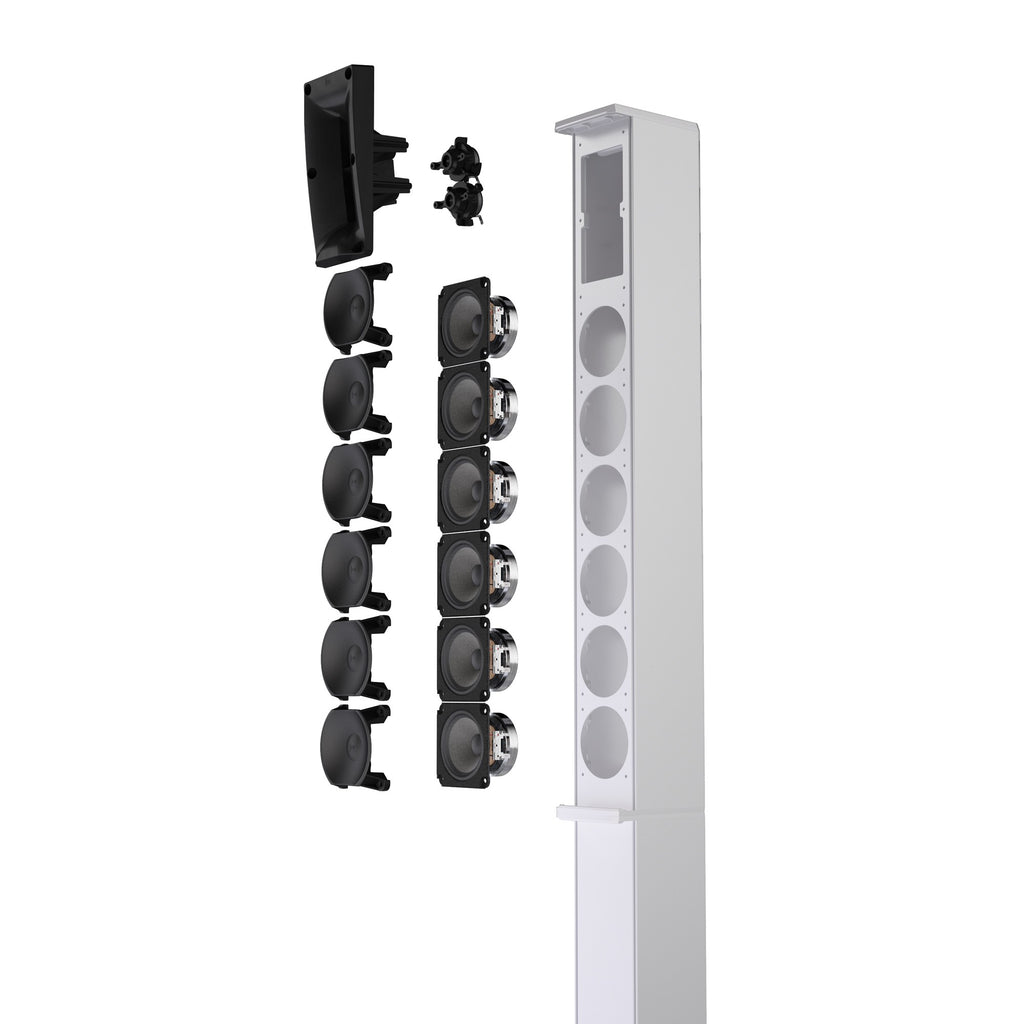 Part by part of top LD Systems MAUI 11 G3 - Portable cardioid powered column PA system, white