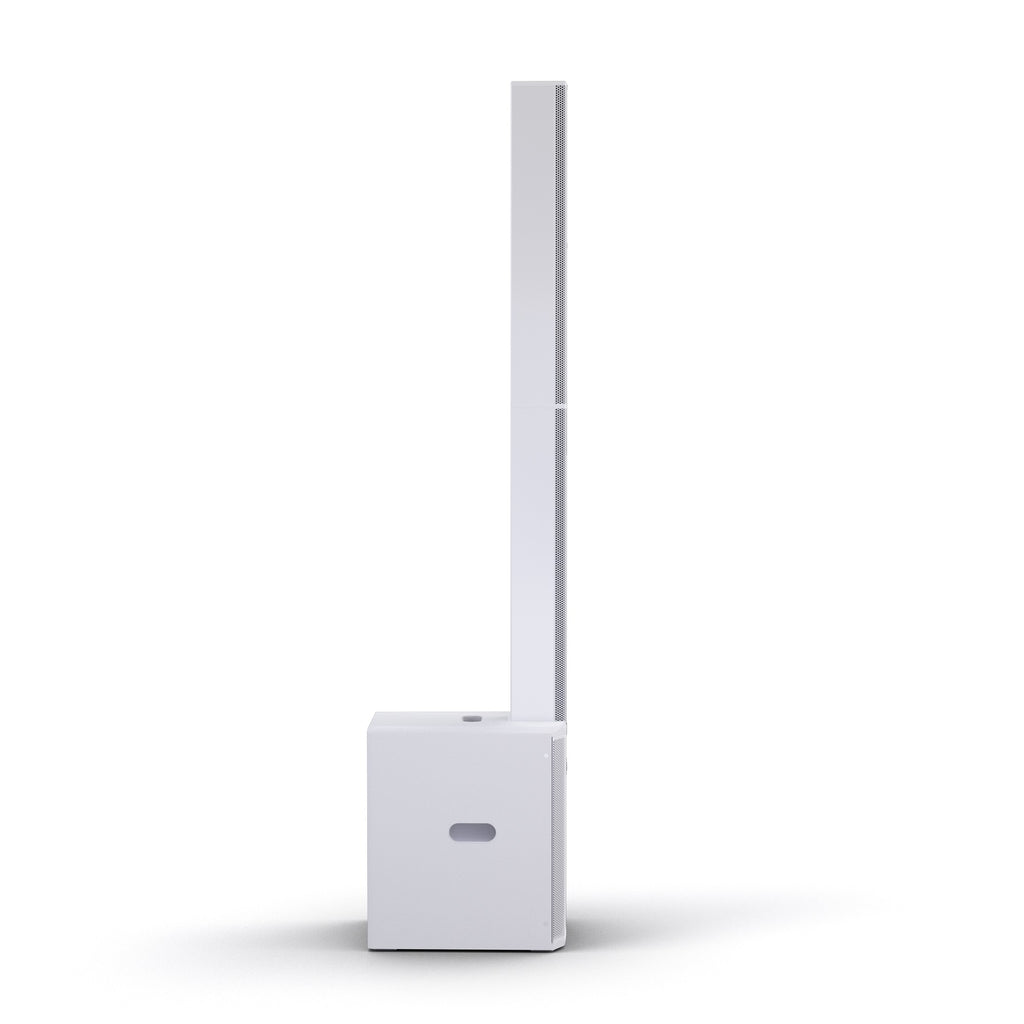 Side view Compact Cardioid Powered Column PA System, White