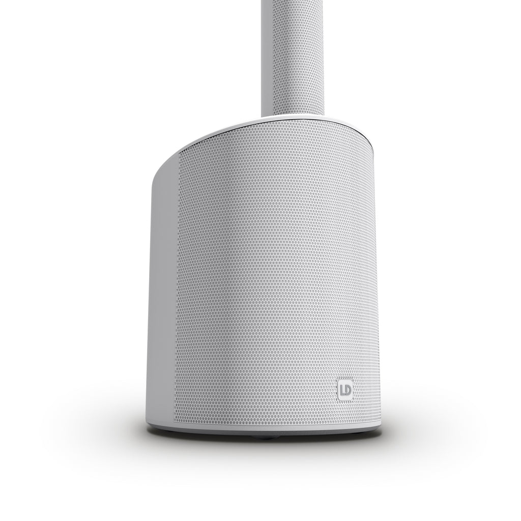 Bottom view of Ultra-portable Battery-powered Column PA System White - 3200 mAh Version