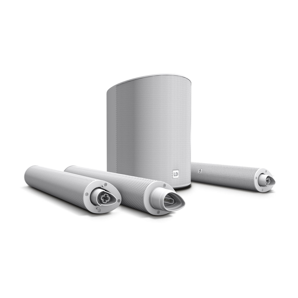 Disassembled Ultra-portable Battery-powered Column PA System White - 3200 mAh Version